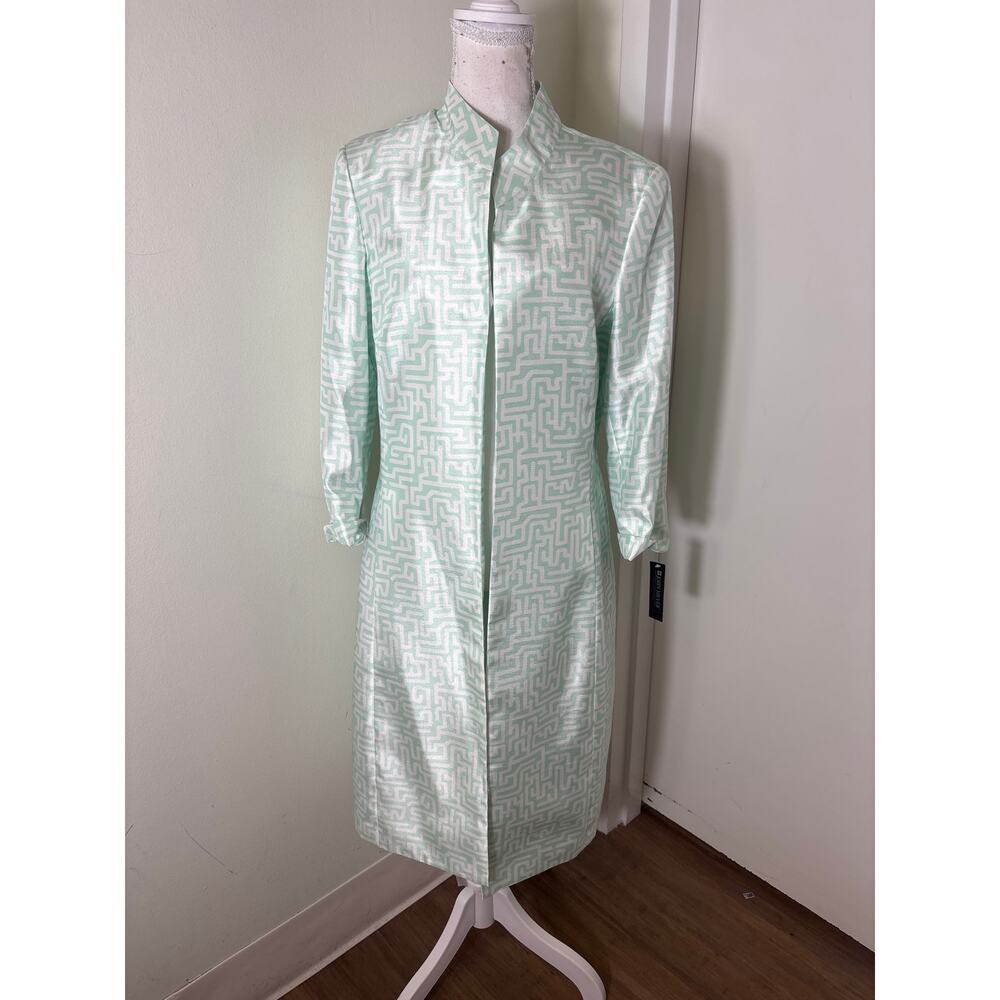 NWT John Meyer SeaGreen and White Dress Coat Sz 10